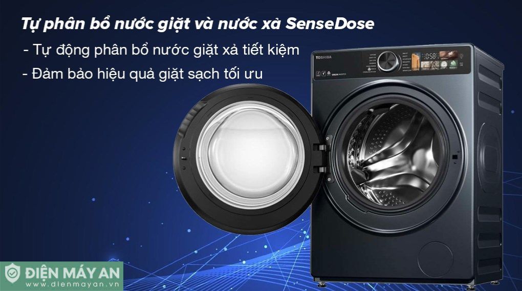 Máy Giặt Sấy Toshiba Inverter Giặt 10,5 Kg - Sấy 7 Kg TWD-T25BZU115MWV(MG)